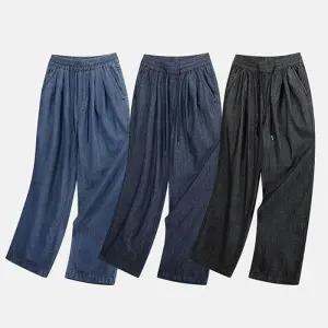 [모스트젠틀맨][GTM] BR핀턱쿨링와이드밴딩데님 1016 남자 여자 공용 시원한 여름 밴