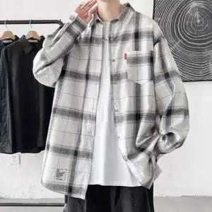 남성 캐주얼 루즈핏 체크 셔츠 DMC-SHA-QFD0699