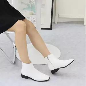 [마이시크]스퀘어 앞코 앵클부츠 겨울 발목부츠 3.5cm