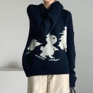 [문에이블]문에이블 여자 여성 루즈핏 자카드 겨울 울 라운드 베이직 스웨터 니트 티