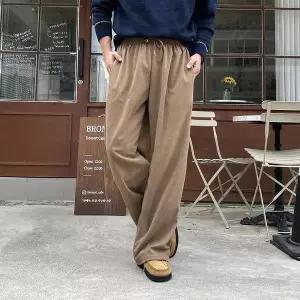 [셀러허브]남자 코듀로이 팬츠 밴딩 와이드 골덴 바지 (S42021306)