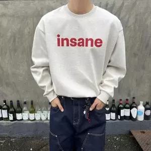 남자 가을 레터링 크롭 맨투맨