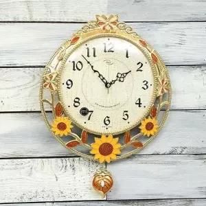 데일리데코 러버블 로얄 무소음 해바라기 추 시계