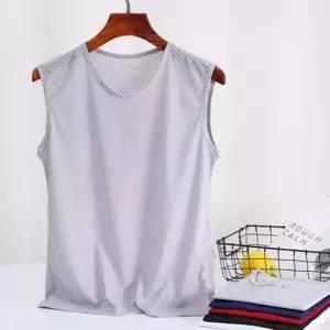 아이스 남자 나시티 메쉬 스포츠 민소매 쿨 나시