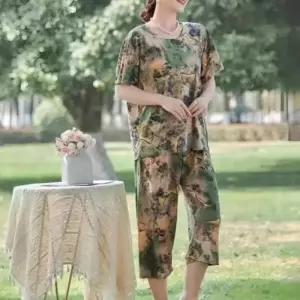 [라일리여성언더웨어] Rly 여름 아이스 홈웨어 잠옷 쿨바지 실내복 상하 세