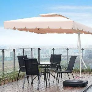 파라솔세트 대형 사각 옥상 비치 폴딩 캠핑 정원 낚시 테라스 셋트 야외용 카페 물통pqr842