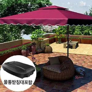 파라솔세트 옥상 사각 캠핑 야외용 낚시 대형 비치 셋트 테라스 정원 물통받침 야외그릴 자외선차단wxy340