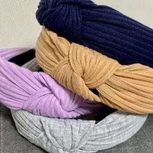 데일리 여리 꼬임 니트 머리띠 골지 헤어밴드 리본헤어밴드 와이드니트머리띠