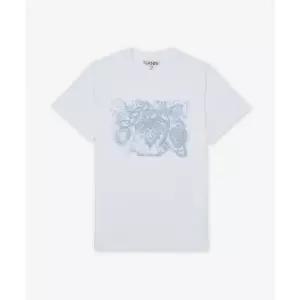 GANNI 베이직 저지 타투 레이스 릴렉스핏 반소매 티셔츠 - 화이트 / T4158151