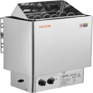 VEVOR 사우나 히터 4.5KW 240V 전기 스토브 사전 드릴 브래킷이 있는 건식 스팀 욕조 105~210 CU.FT 룸