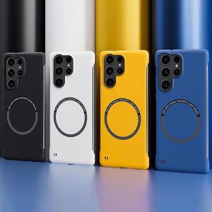 호환 Galaxy S25 S24 FE Plus NOTE 20 Shockproof Matte Cover 용 울트라 슬림 PC 프레임리스 마그네틱 폰 케이스