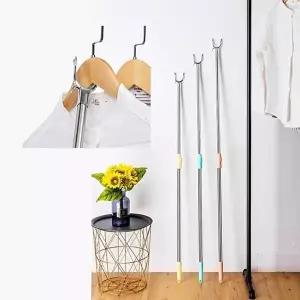 [와인앤쿡]고품질 bns 옷걸이 내리기 스텐 스틱(짧은 타입) 1개 옷걸이스틱 옷걸이장대 옷봉 의류매장 WFL