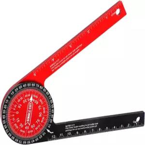 18.5cm/7.3인치 Miter 톱 각도기 목수 배관공 DIY 프로젝트를 위한 정밀 음각 눈금이 있는 내부/외부