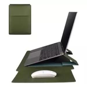 노트북액세서리 PU가죽 커버 거치대 노트북 파우치 그린 13in(S)