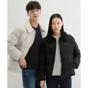 게스 [ON] 유니 퀼팅 시어링 카라 점퍼 NP4WE802 496449