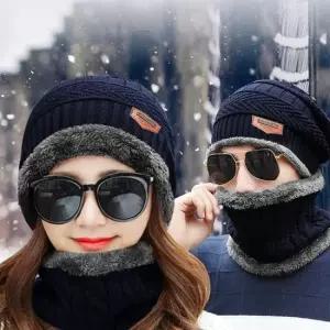 남녀공용 캠핑 낚시 스키 기모 비니 넥워머 세트 기모비니