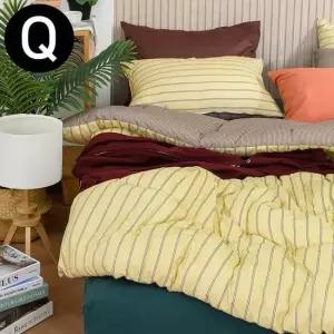 마크 차렵이불 베개커버세트 퀸 Q 머스타드 퀸이불베개세트