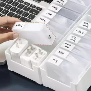 케이블 포켓 정리함 선 중형케이스+포켓5P