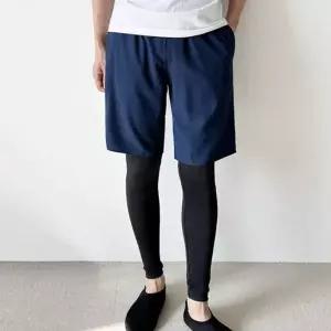 남자 래쉬가드 반바지 레깅스 세트 수영복 팬츠 남색