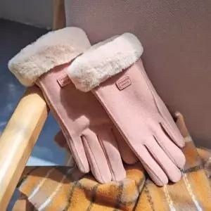 WL 겨울 스웨이드 기모 안감 방한 휴대폰 터치장갑