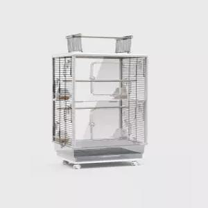 아크릴 새장 호텔형 투명 케이지 놀이터 장식용 앵무새