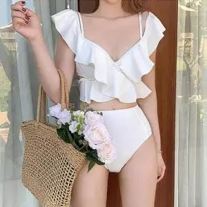 여성 프릴 비키니 세트 1P 투피스 수영복 바캉스룩