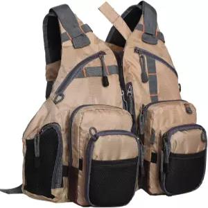 남녀용 사이즈 조절 가능한 멀티 포켓이 있는 왁스야 경량 플라이 낚시 조끼 메쉬 백팩