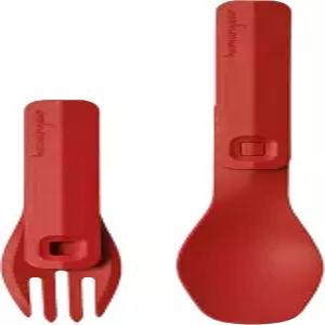 거대한 고빗 클릭 여행 및 캠핑 도구 휴대용 컨버터블 식기 접이식 포크 스푼