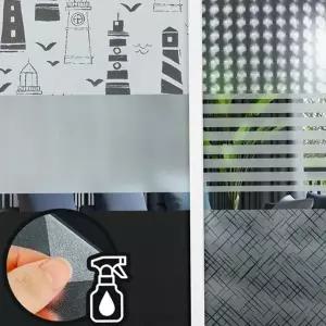 유리창 필름 반투명 사생활 무점착 창문 시트지 자외선 차단 블라인드 접착식 단열