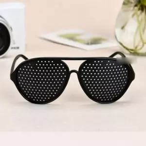 오버사이즈 핀홀안경 복고 핀홀 선글라스 눈운동 안경