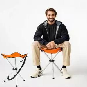 OVINEG 접이식 캠핑 의자 16.5인치 휴대용 삼각대 시트 야외 여행용 키 큰 산책 사냥 하이킹 낚시 등산