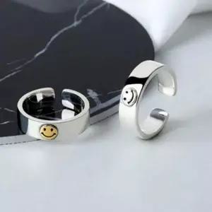 스마일반지 심플실버 커플링 오픈 우정반지