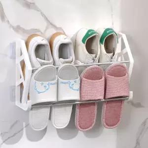 [하프클럽/]슈즈월 벽부착 2단 신발 정리대 실내화 욕실화 걸이