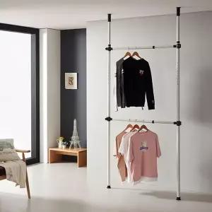 [하프클럽/]2단행거 행거 드레스룸버원행거 2단폴행거 드레스룸행거 38파이