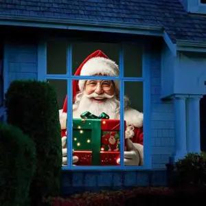 크리스마스 홀로그램 후면 프로젝터 스크린 50인치 x 89인치 윈도우 영화 실내외 양면 비디오 프로젝션 100