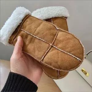 [하프클럽/]인조무스탕 장갑 퍼안감 겨울 장갑 도톰 벙어리장갑