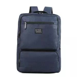 [하프클럽/]학생가방 남성 스퀘어 백팩 케주얼 가방 네이비