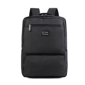 [하프클럽/]학생가방 남성 스퀘어 백팩 케주얼 가방 블랙