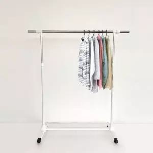 [하프클럽/]이동식매장행거 화이트철제행거 철재이동식행거 매장용 철재