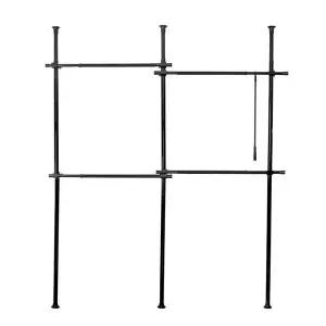 [하프클럽/]블랙기둥행거 4단천장행거 트니행거 천장고정 기둥식행거