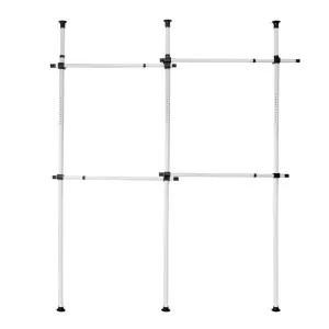 [하프클럽/]고정식천장행거 4단스탠드정리 천장행거 스탠드형 실내정리
