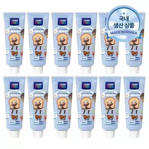 2080 키즈플러스 브레드이발소 치약 3스텝 스위트소다 80gX6입 2개