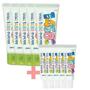 제니튼 1450 고불소 주니어치약 샤인머스켓향 60g+미니15g x5개