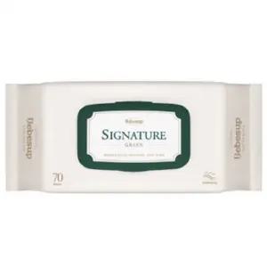 시그니처 그린 70매 캡 10팩 엠보싱 유아 아기 물티슈 저자극 보습효과 안전 5단계정수 출산 필수템 선물