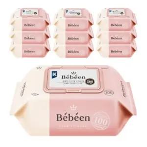 오리지널 100매 10팩 엠보싱 아기물티슈 전성분 안심 무자극 촉촉 보습 유아용 신생아 물티슈 출산 선물