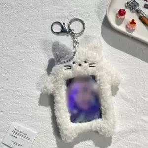 [하프클럽/]키링월드 털 카드 포카 홀더 고양이 포카꾸미기 포카키링 포토