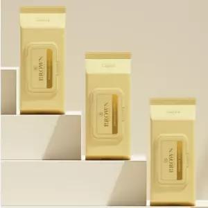 브라운 대용량 프리미엄 물티슈 카키 70매 캡형 10팩 엠보싱 도톰한 신생아 아기물티슈 가정용 필수템