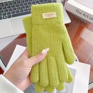 [하프클럽/]남녀공용 7컬러 심플 라벨 파스텔톤 커플 겨울장갑