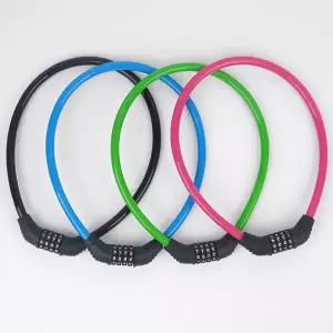 [하프클럽/]자전거 4단 번호 자물쇠 컬러 와이어락 비밀번호자물