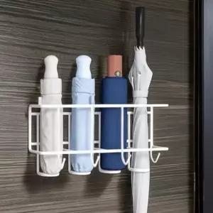 [하프클럽/]철제 현관 문 부착 우산 꽃이 걸이 거치 대 정리 벽 물빠짐 보관